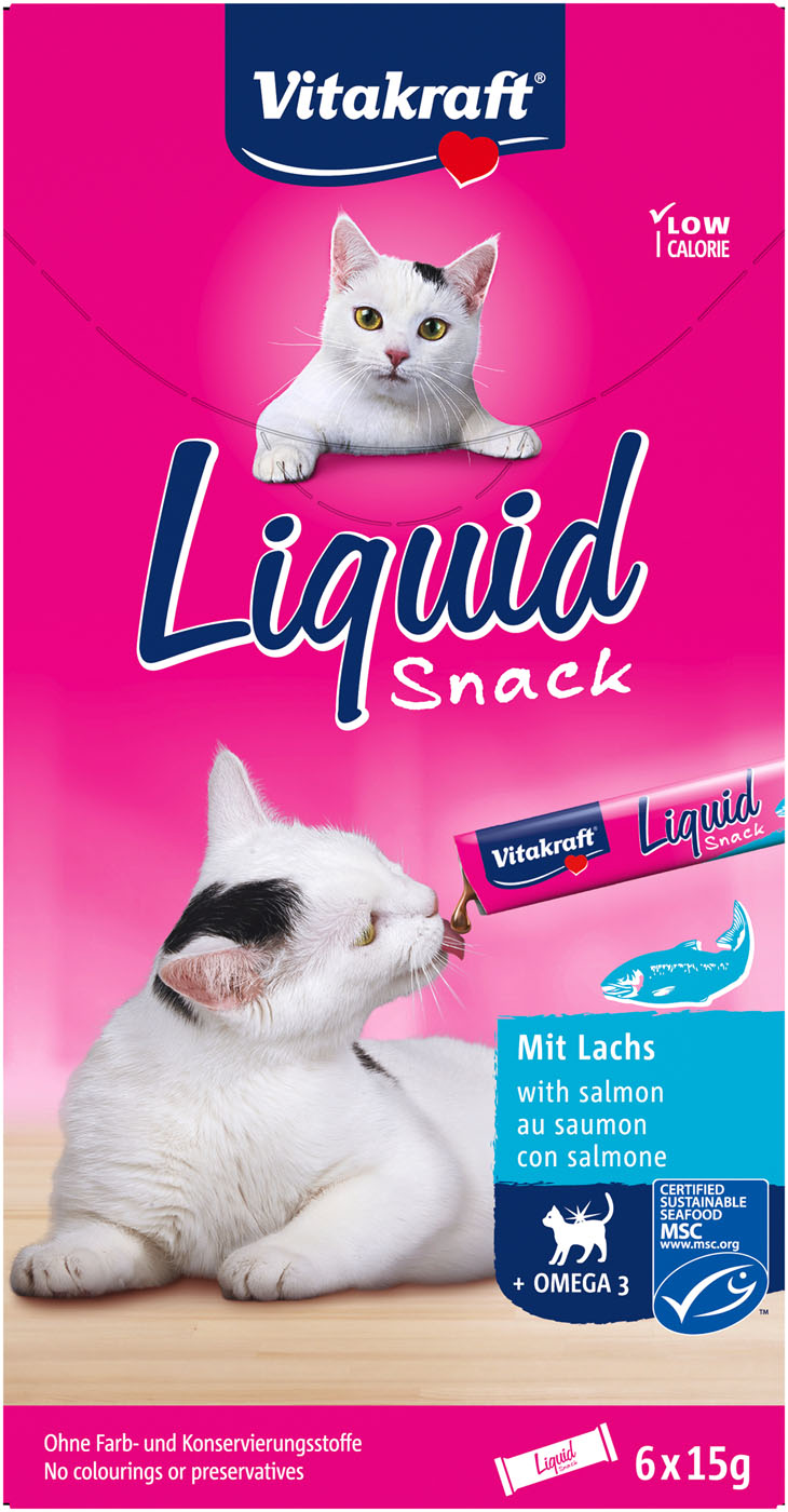 Vitakraft Cat-Liquid - Kattensnacks - 90 Gram - zalm