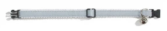 Beeztees Reflecterend - Kattenhalsband - Wit/grijs - 32 cm Beeztees Reflecterend - Kattenhalsband - Wit/grijs - 32 cm