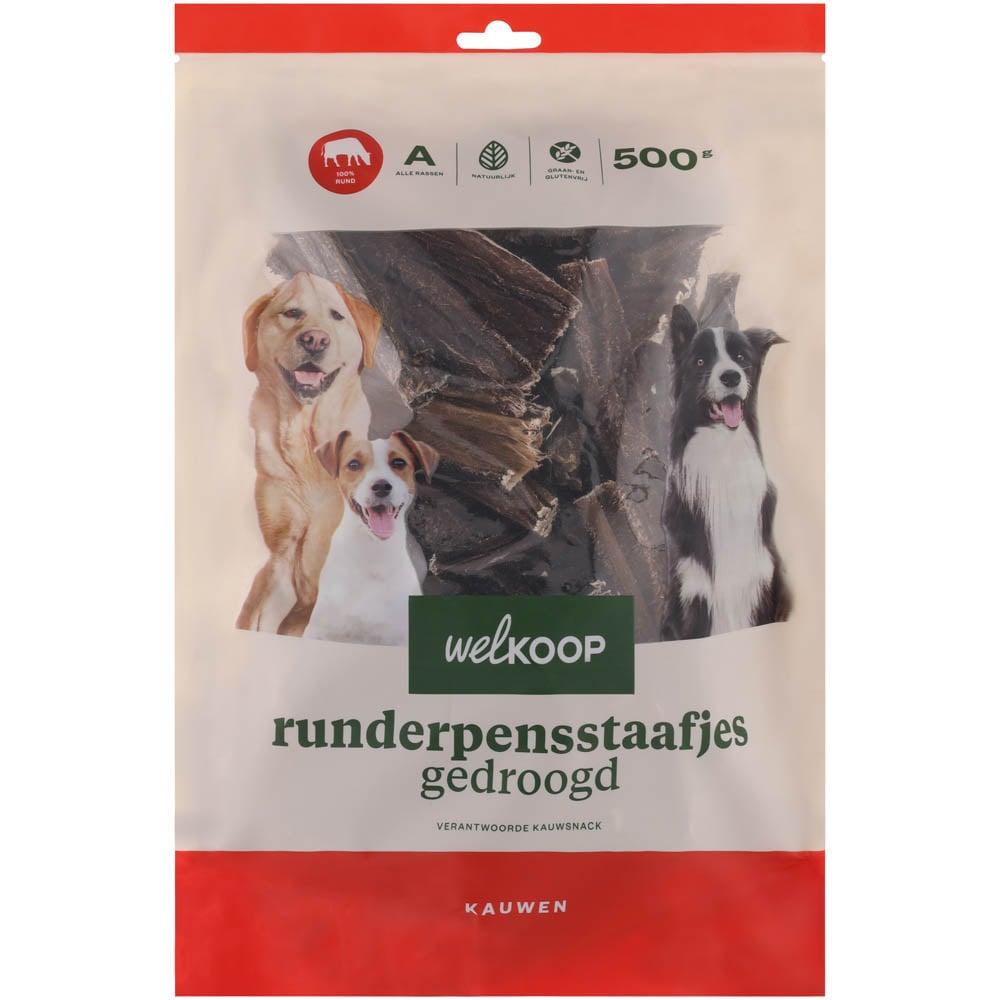 Welkoop - Runderpensstaafjes Gedroogd - 500 Gram - rund