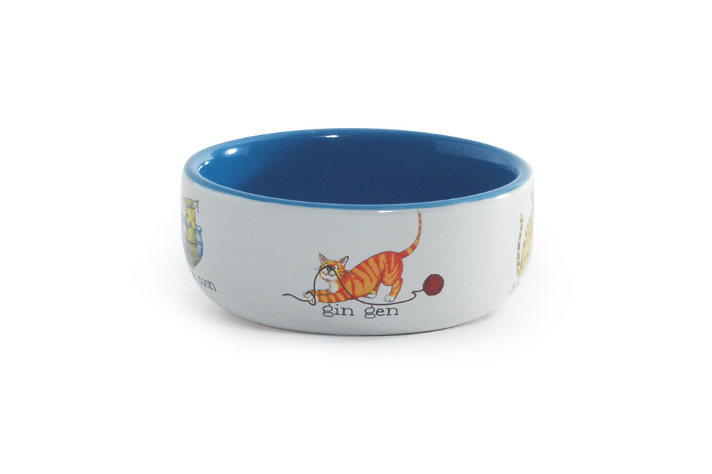 Beeztees Voerbak met kattendecoratie - Multi - 5x11.5x11.5 cm - 11 cm