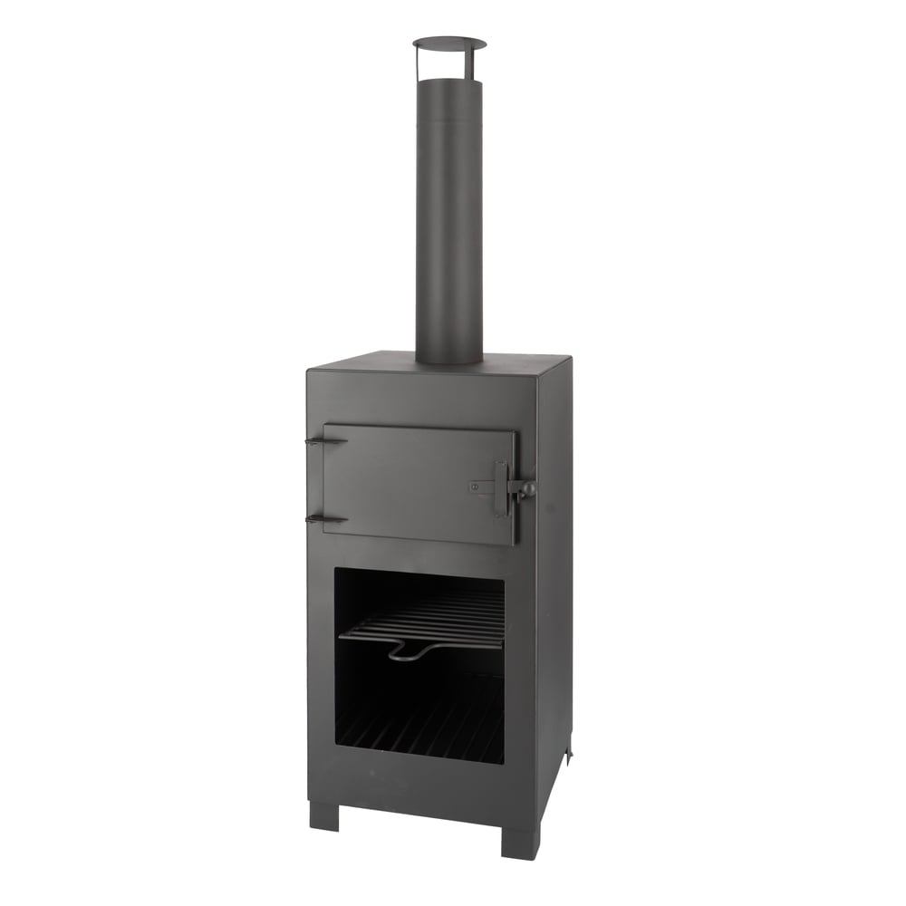 Fancy Flames - Tuinhaard met pizzaoven - Zwart
