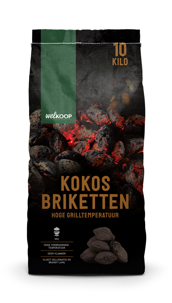 Welkoop Kokosbriketten - BBQ brandstoffen - 10 Kilogram