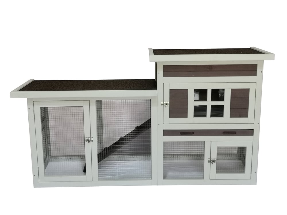 Konijnenhok Manor - Grijs - 87.2x147x22 cm