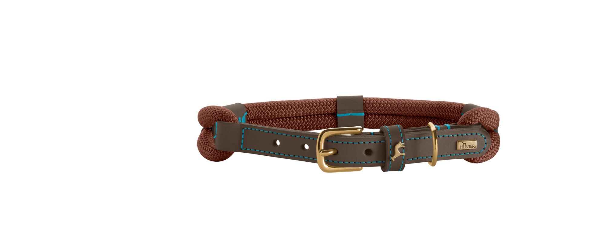 Hunter Malia - Halsband Hond - Bruin - 40 tot 49 cm Hunter Malia - Halsband Hond - Bruin - 40 tot 49 cm