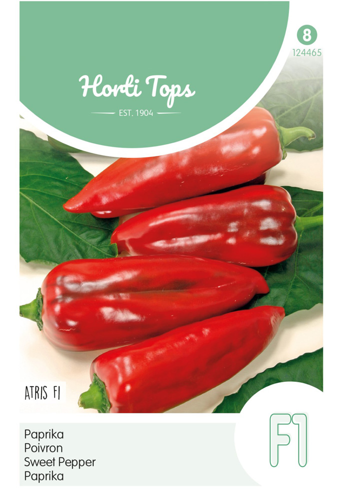 Hortitops Paprika Capsicum annuum Atris Hybride F1 (Rode Koehoorn) - Groentezaden