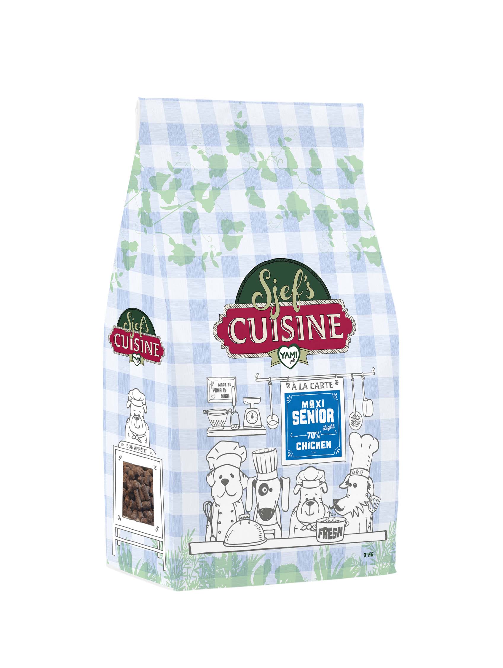 Sjef's Cuisine Maxi Senior - Hondenvoer - 3 Kilogram - kip