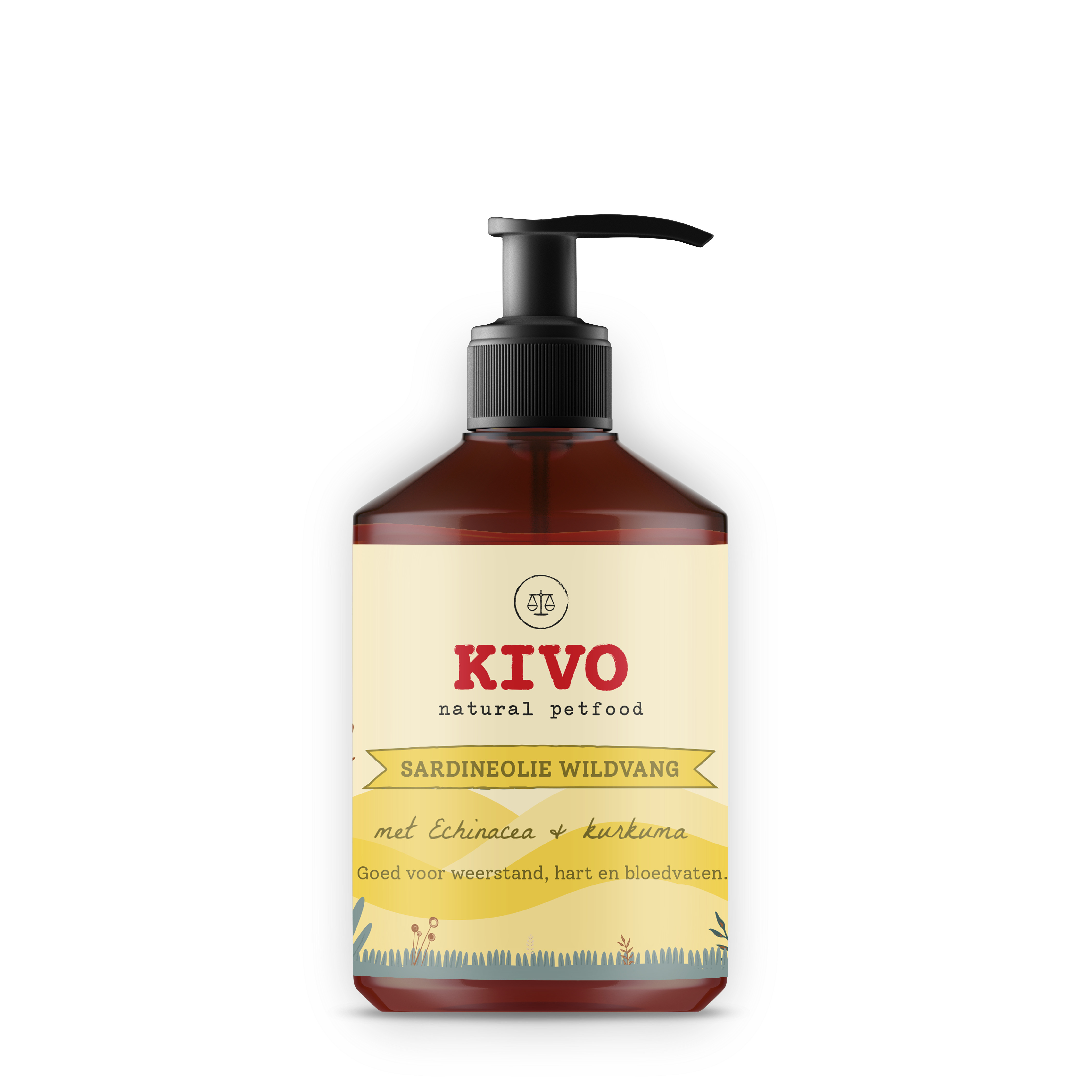 Kivo Sardineolie met Echinacea & Kurkuma - Weerstand Hond - 500 Milliliter - sardine Kivo Sardineolie met Echinacea & Kurkuma - Weerstand Hond - 500 Milliliter - sardine