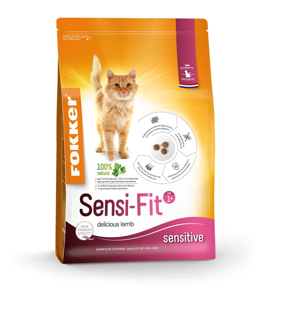 Fokker Sensi-Fit - Kattenvoer - 10 Kilogram - rijst, kip