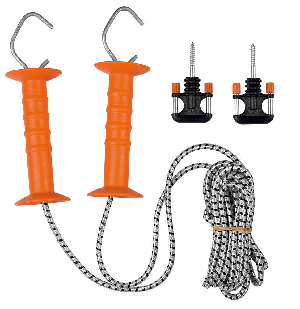 Gallagher  Doorgangsset elastisch Cord L - 26 cm - 6.5 Meter - Zwart / oranje - 18 cm