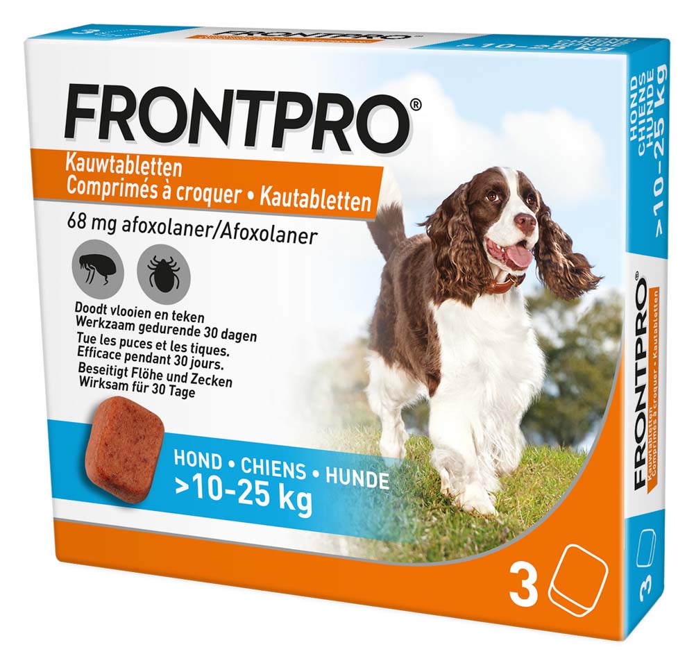 Frontpro Kauwtablet - Anti Vlooien en teken Hond - L - 3 Stuks - L
