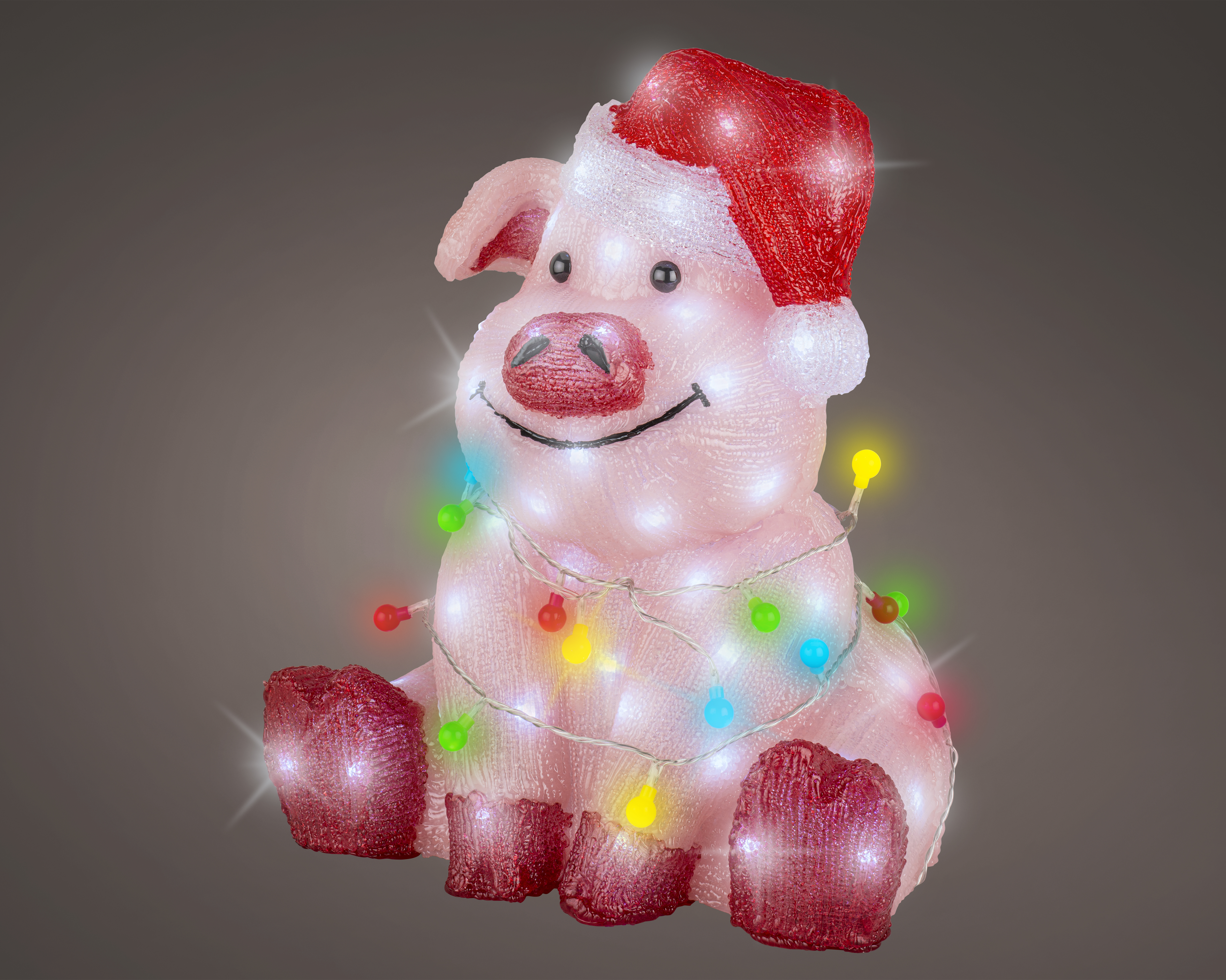 Lumineo Varkentje - LED figuur - Wit - 44.5x38.5x34.5 cm