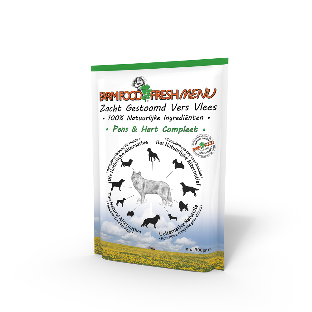 Farm Food Fresh Menu  - Hondenvoer - 300 Gram - hart, pens