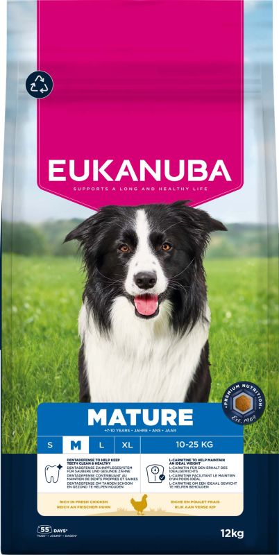 Eukanuba Mature Medium  - Hondenvoer - 12 Kilogram - kip