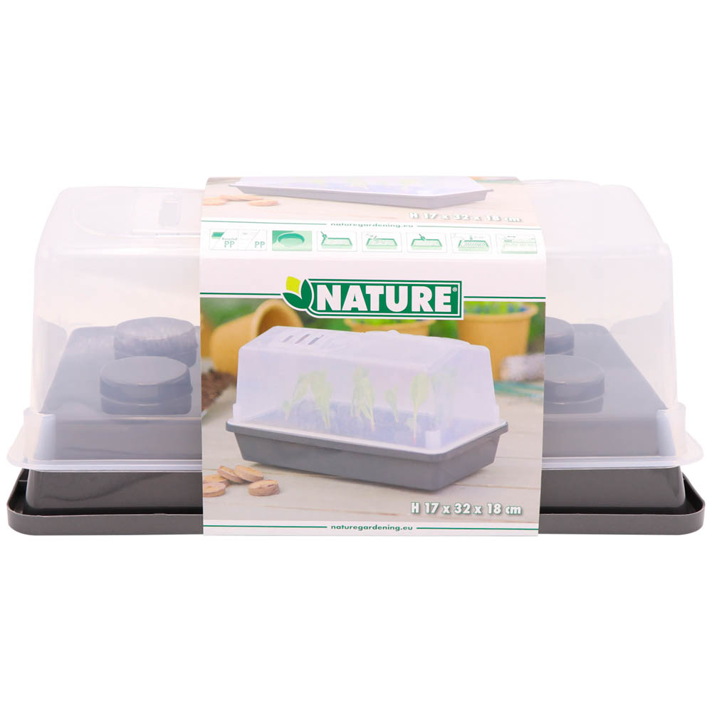 Nature Serre - Mini Kweekbak - Antraciet - Antraciet - 13x32x13 cm Nature Serre - Mini Kweekbak - Antraciet - Antraciet - 13x32x13 cm