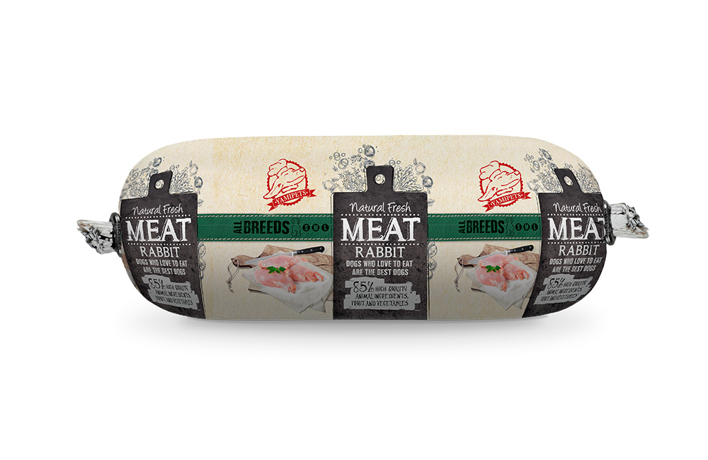 Natural Fresh Meat Worst - Hondenvoer - 250 Gram - konijn Natural Fresh Meat Worst - Hondenvoer - 250 Gram - konijn