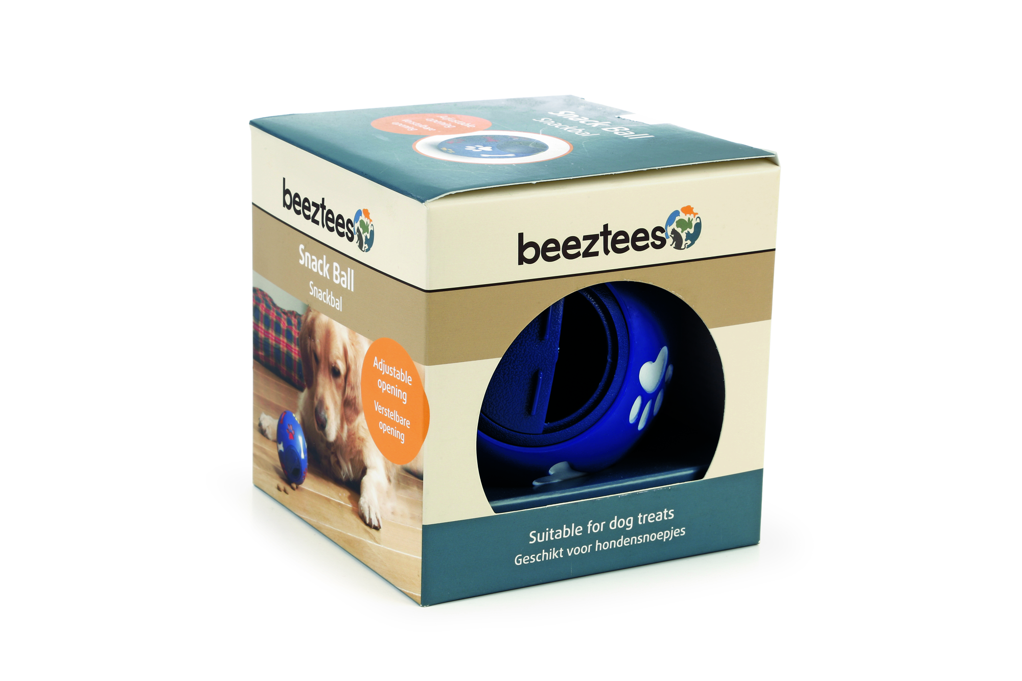 Beeztees Snackbal  - Vulbaar Hondenspeelgoed - assorti - 12x12x12.3 cm