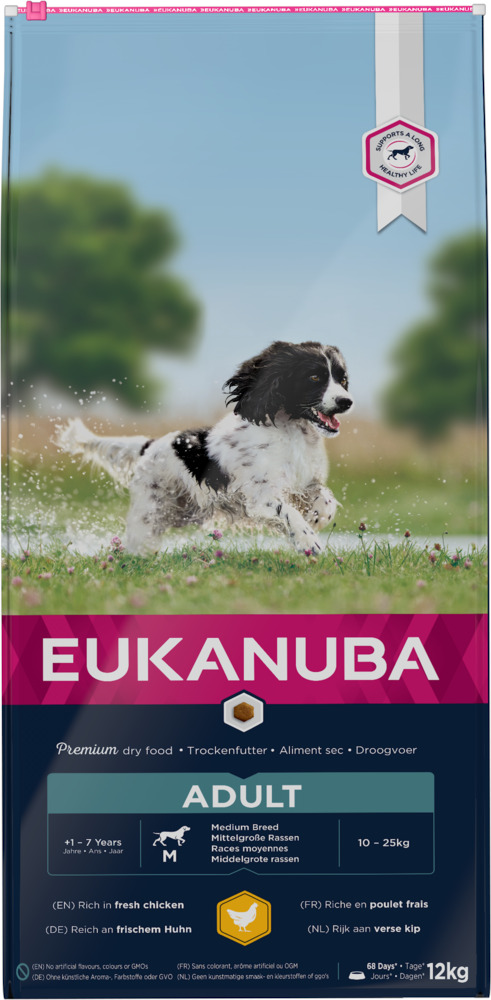Eukanuba Active Adult Medium - Hondenvoer - 12 Kilogram - kip