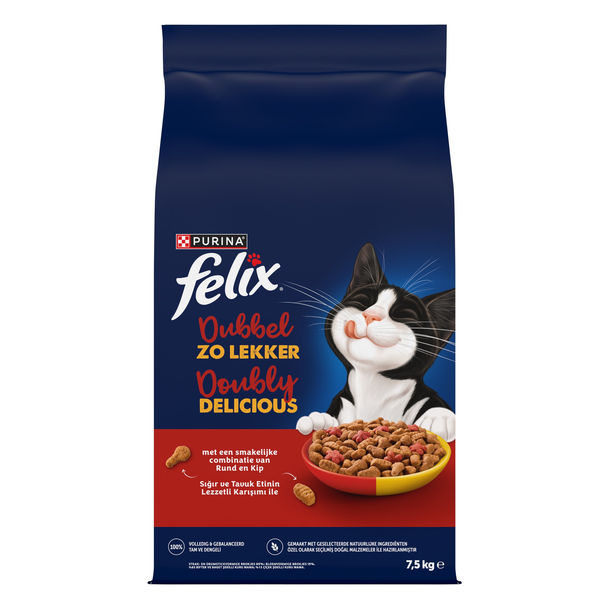 Felix Dubbel Zo Lekker - Kattenvoer - 7.5 Kilogram