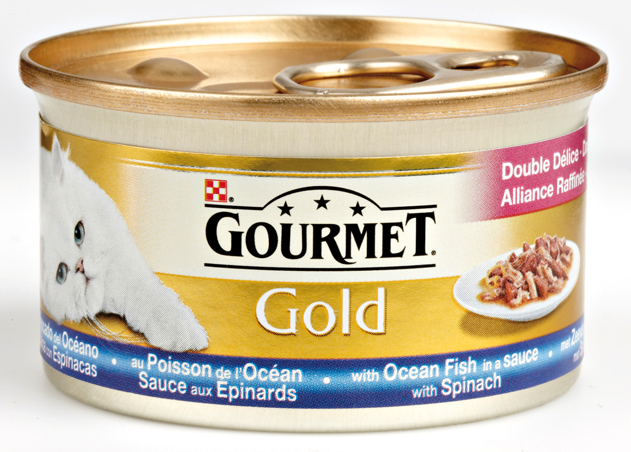Gourmet Gold - Kattenvoer - 85 - spinazie, vis