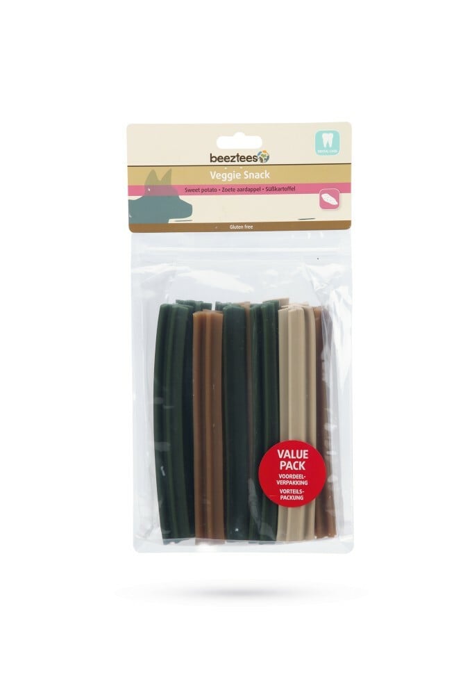Beeztees Veggie Kauwstaaf - Hondensnack - 500 Gram - Zoete aardappel - M