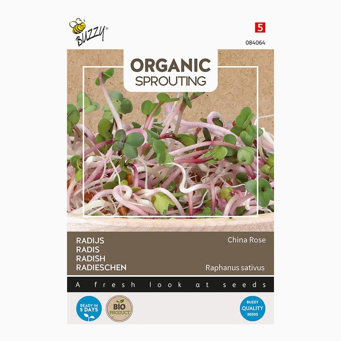 Buzzy® Organic Sprouting - Radijs China Rose - 30 Gram