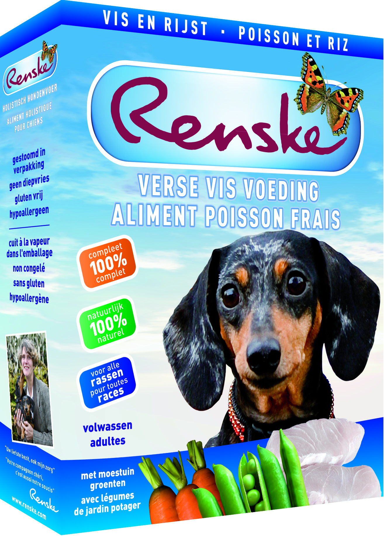 Renske Vers Vlees Voeding  - Hondenvoer - 395 Gram - vis