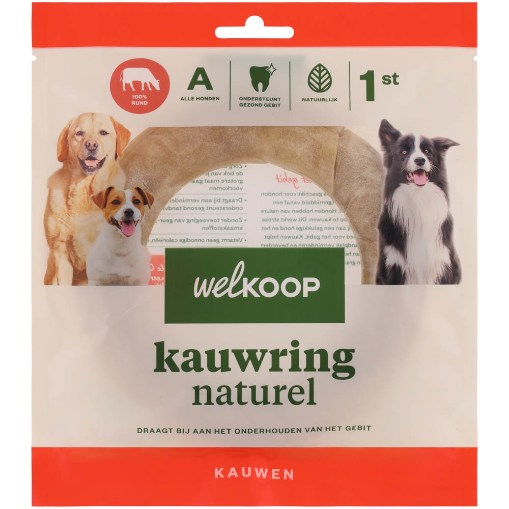 Welkoop - Kauwring - Naturel - 200 Gram - rund