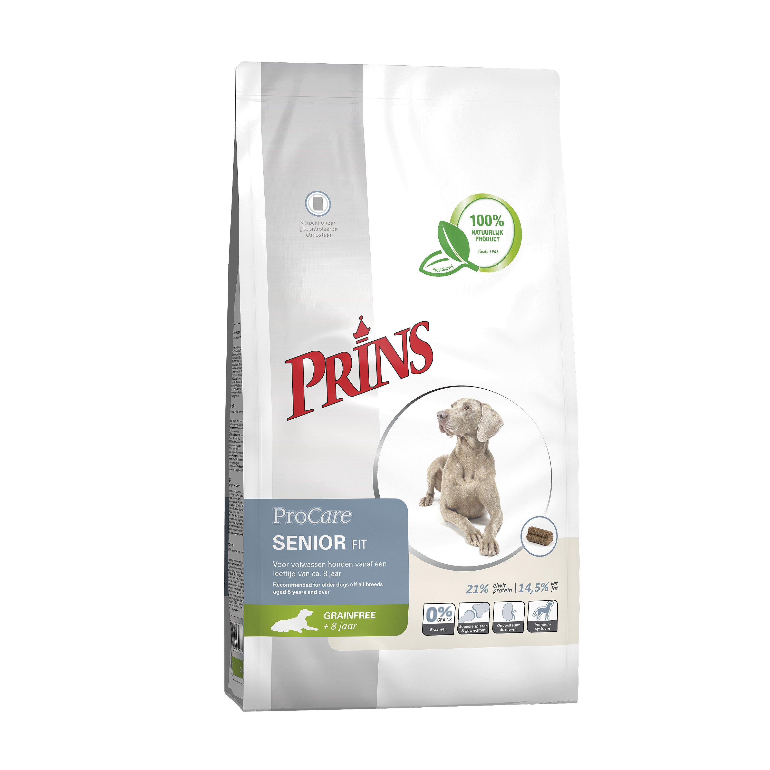 Prins ProCare Grainfree Senior Fit - Hondenvoer - 3 Kilogram - gevogelte