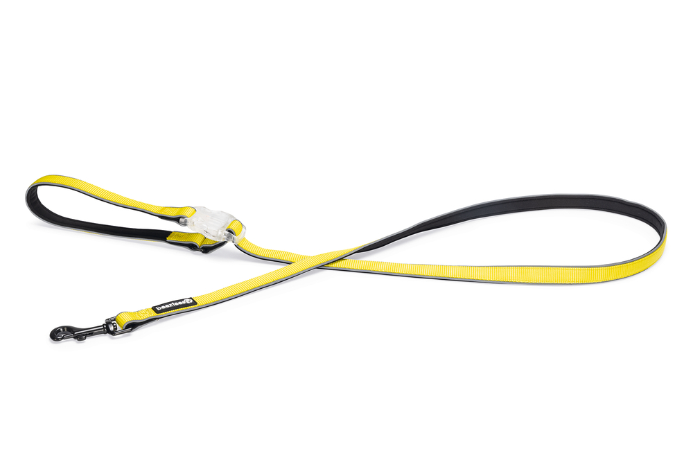 Beeztees Parinca - Reflecterende Hondenriem - Geel - 2 cm - 150 cm