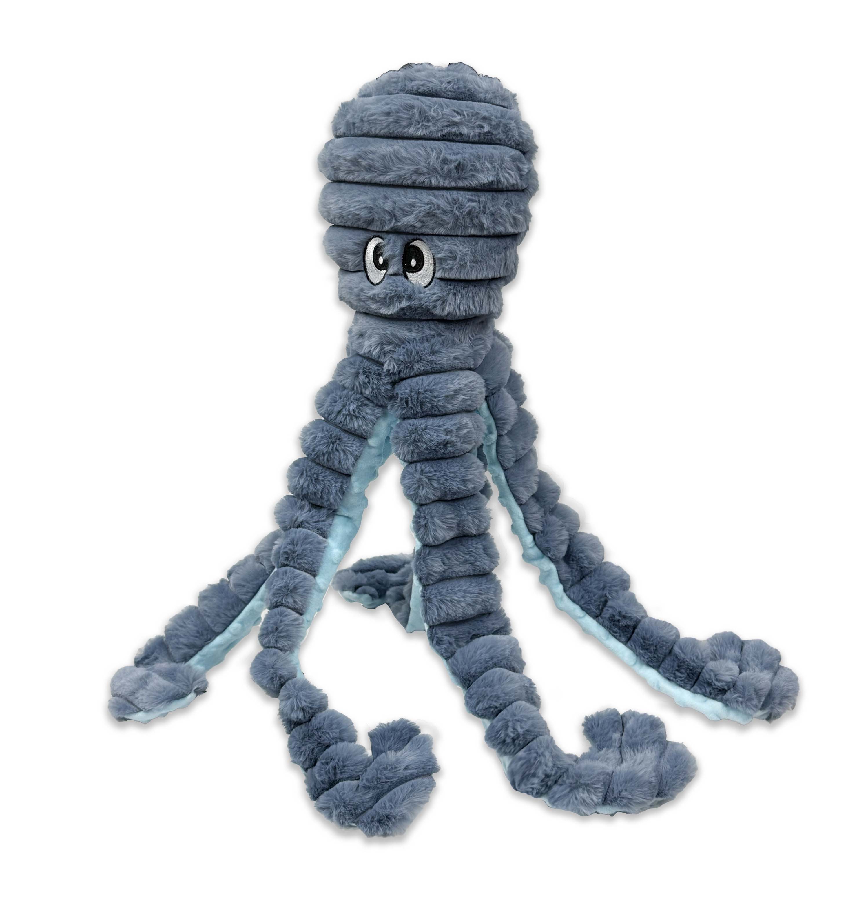 Quapas Octopus Knuffel - Hondenspeelgoed - Grijs Blauw - 15x18x66 cm - XL