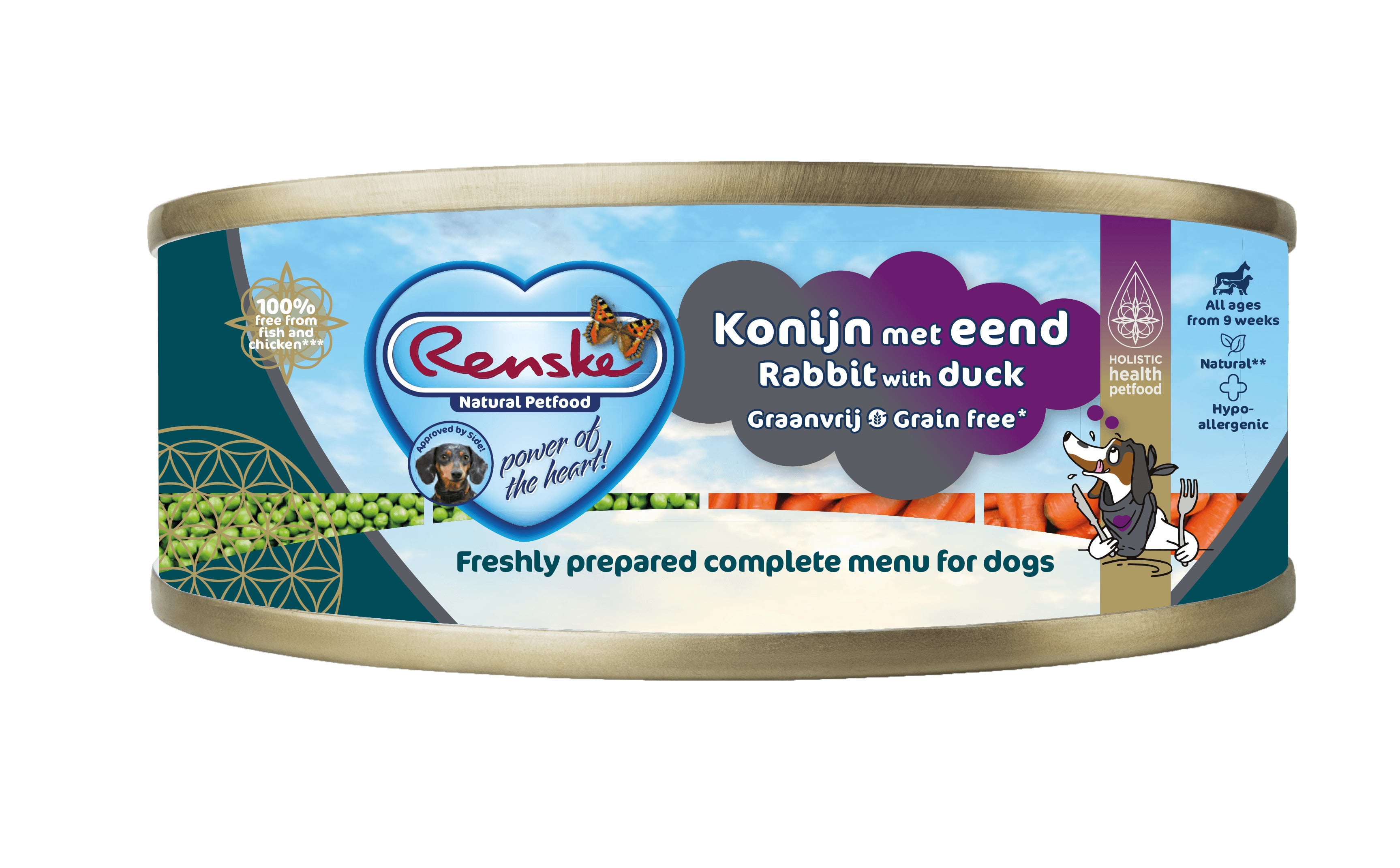 Renske Graanvrij - Hondenvoer - 95 Gram - eend, konijn Renske Graanvrij - Hondenvoer - 95 Gram - eend, konijn