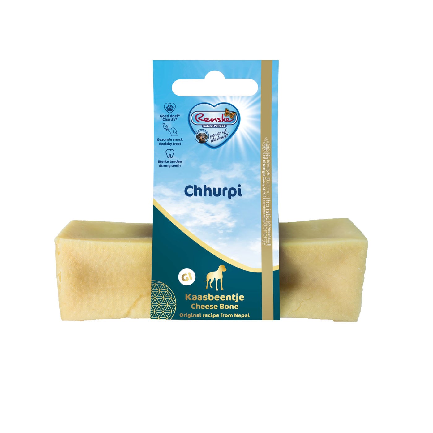 Renke Chhurpi Kauwkluif - Hondensnack - 180 Gram - kaas - XXL