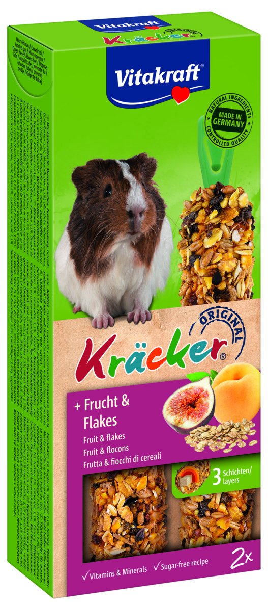 Vitakraft Kräcker 2 in 1 - Caviasnack - fruit Vitakraft Kräcker 2 in 1 - Caviasnack - fruit