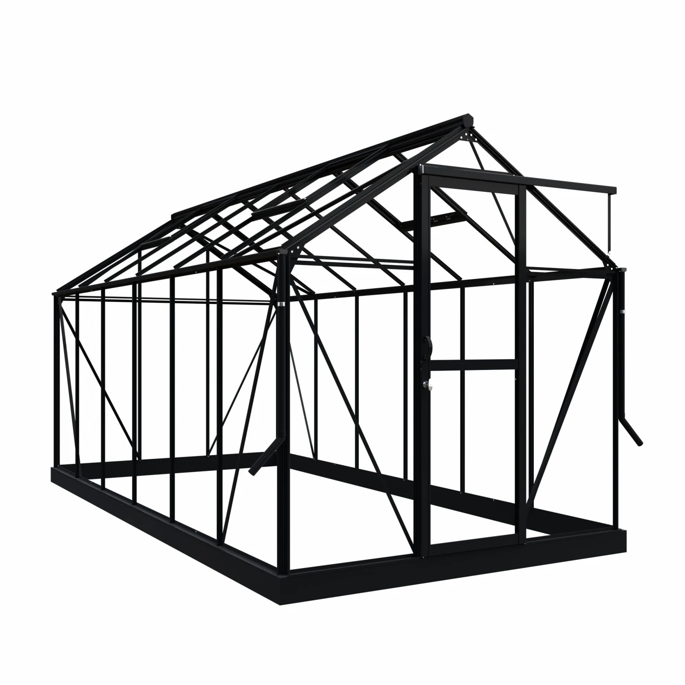 Royal Well Mary IV - Tuinkas - zwart - 241x212x425 cm - Veiligheidsglas