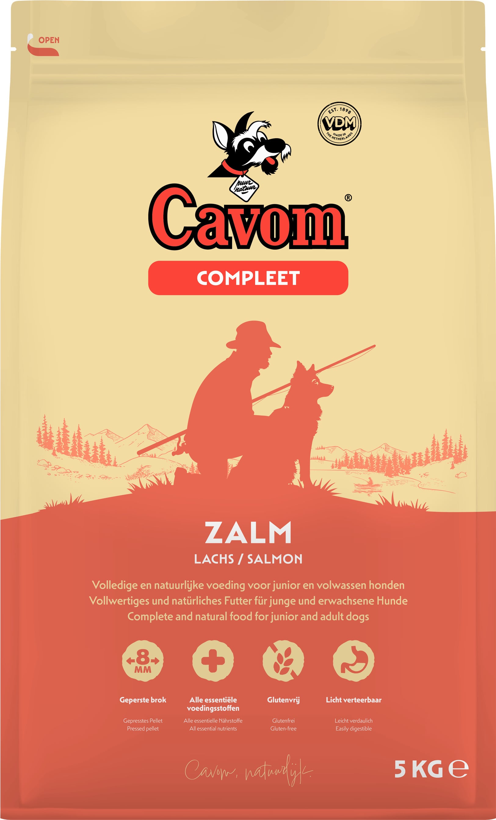 Cavom Compleet - Geperste brokken - Hondenvoer - 5 Kilogram - Zalm Cavom Compleet - Geperste brokken - Hondenvoer - 5 Kilogram - Zalm