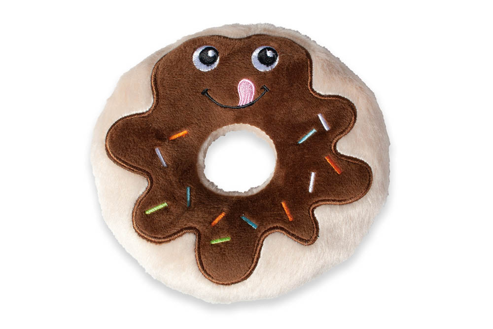 Karlie Donut - Knuffel - Hondenspeelgoed - Bruin - 4x14x14 cm