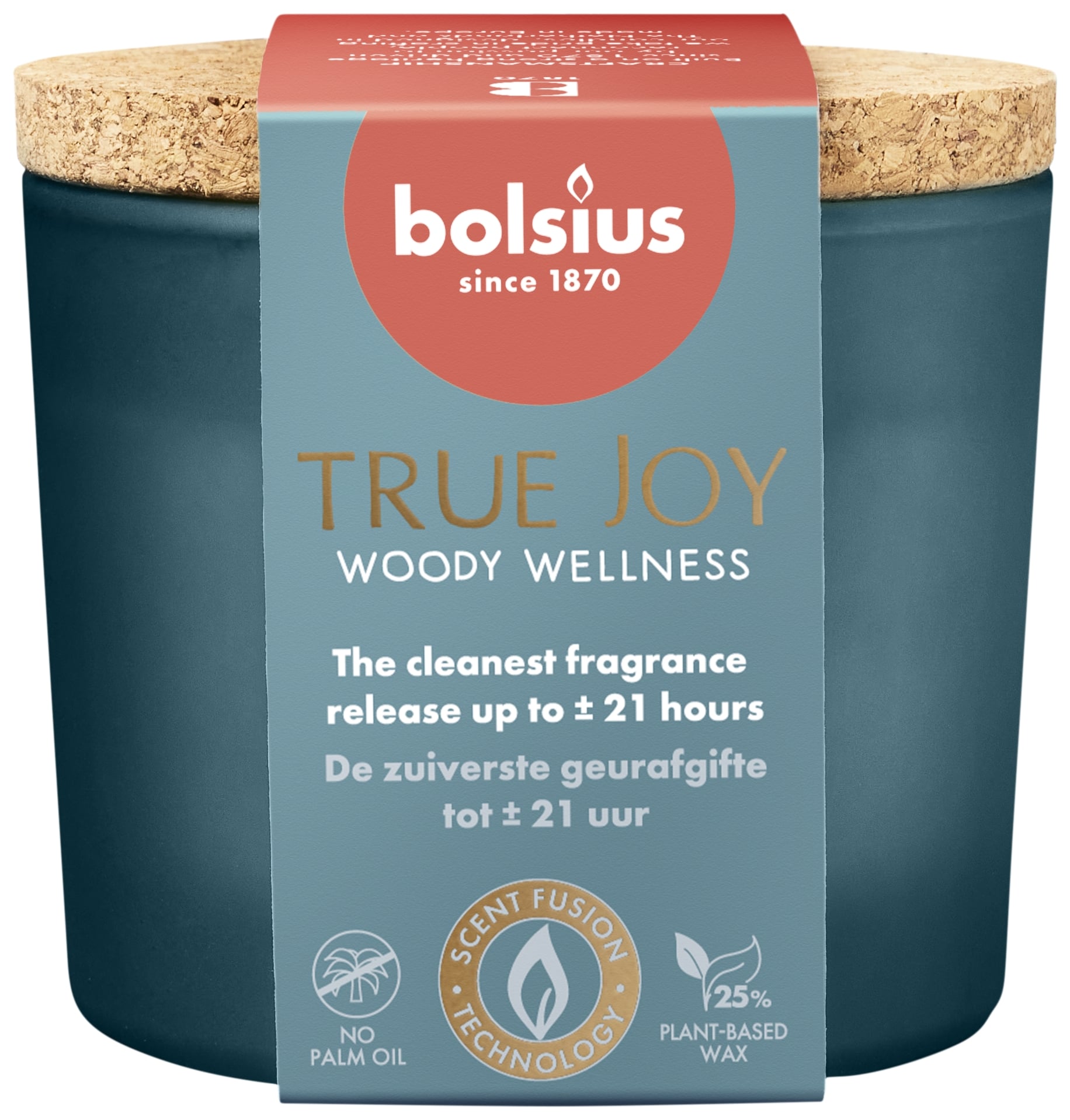 Bolsius True Joy - Geurglas - 7.6 cm - blauw - Silent night Bolsius True Joy - Geurglas - 7.6 cm - blauw - Silent night