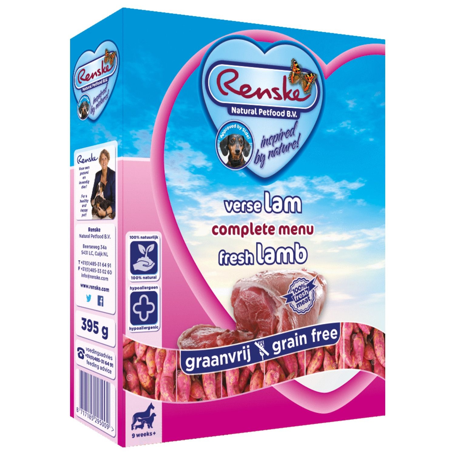 Renske Graanvrij - Hondenvoer - 395 Gram - lam