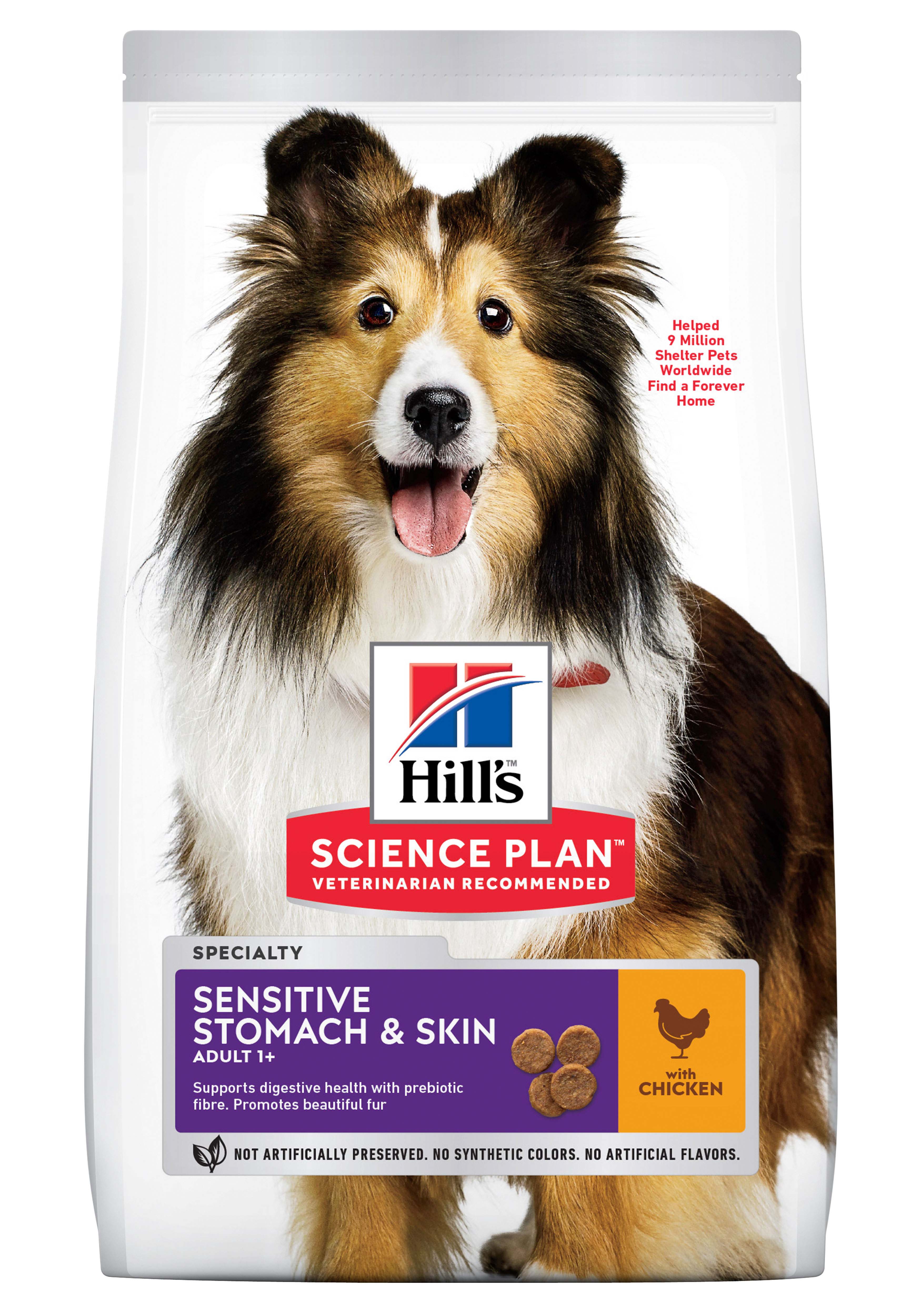Hill's Science Plan Adult Sensitive Stomach & Skin - Hondenvoer - 12 Kilogram - kip