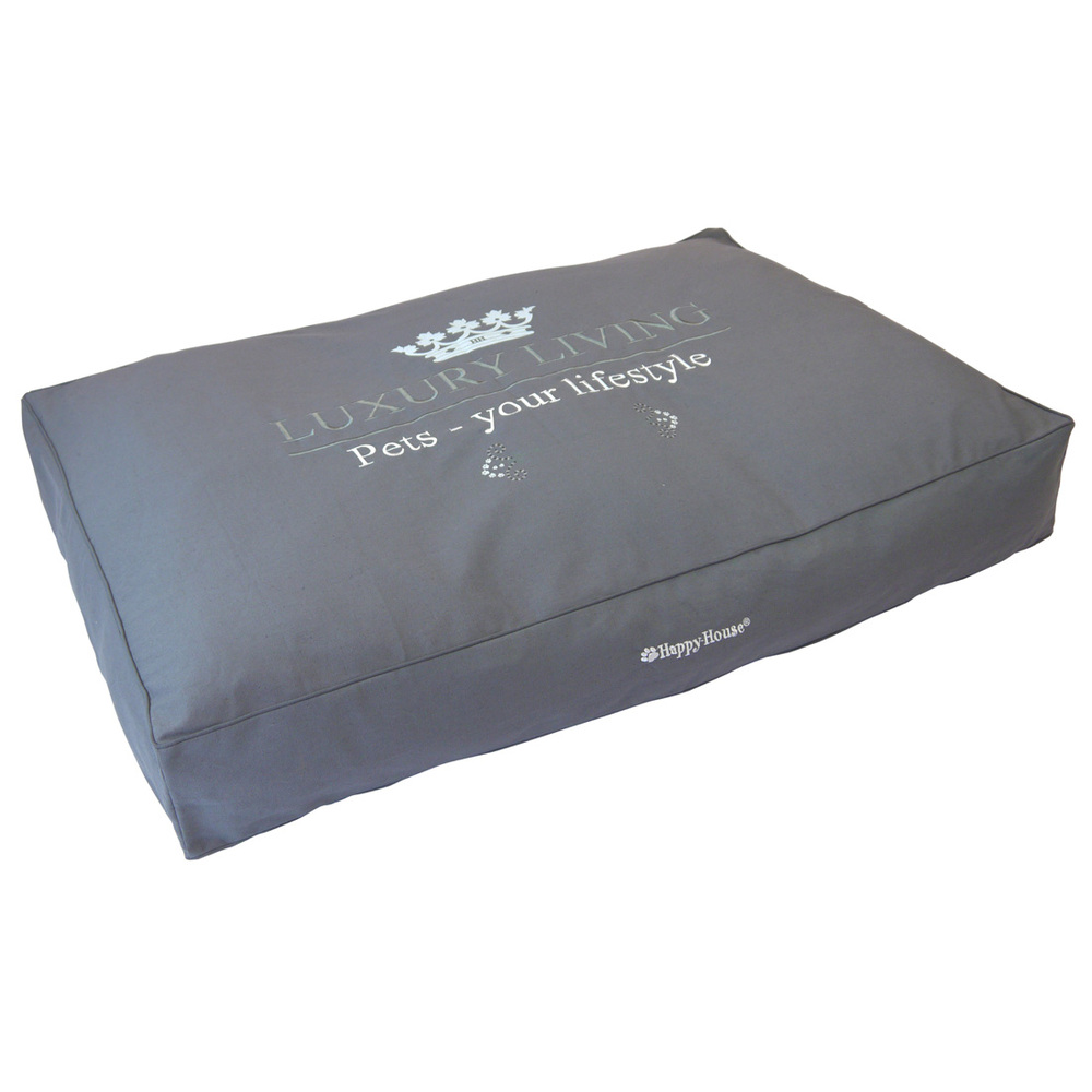 Happy-House Blokkussen Luxury Living - Hondenkussen - Grijs - 15x110x110 cm - L Happy-House Blokkussen Luxury Living - Hondenkussen - Grijs - 15x110x110 cm - L