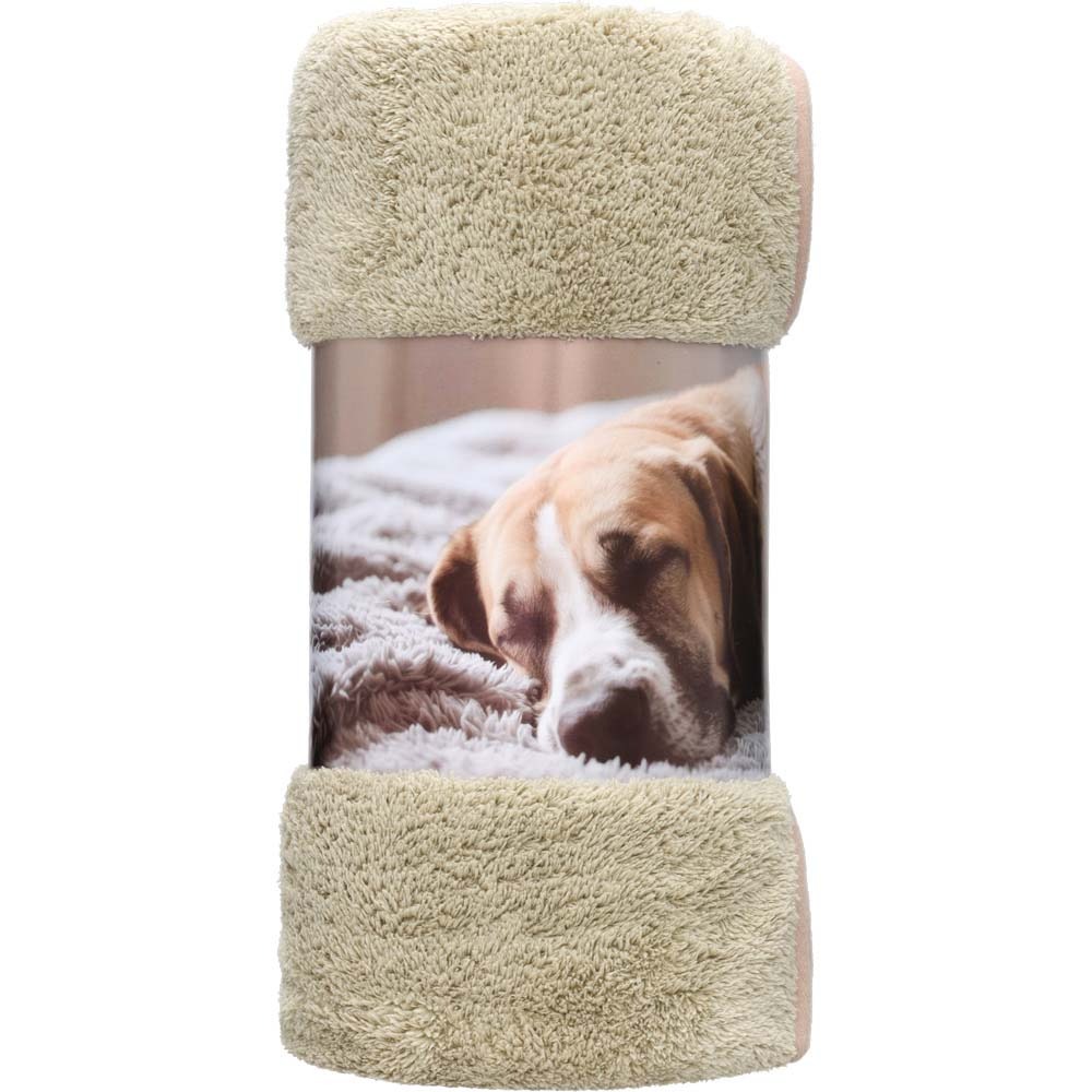 Jayla - Fleece Hondendeken - Beige - 30x17x17 cm - 1 maat