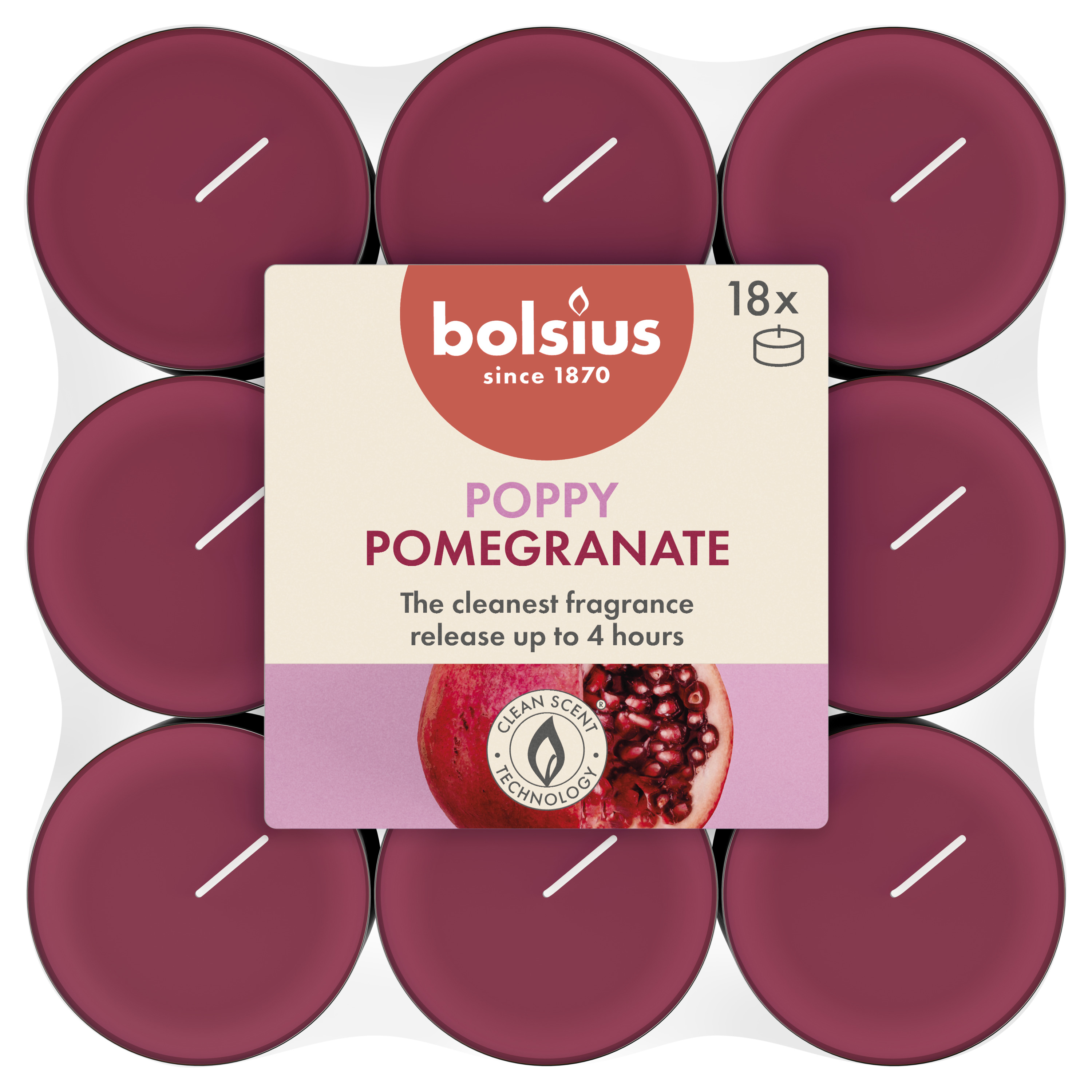 Bolsius True Scents Geur - Waxinelichtjes - Rood - Pomegranate