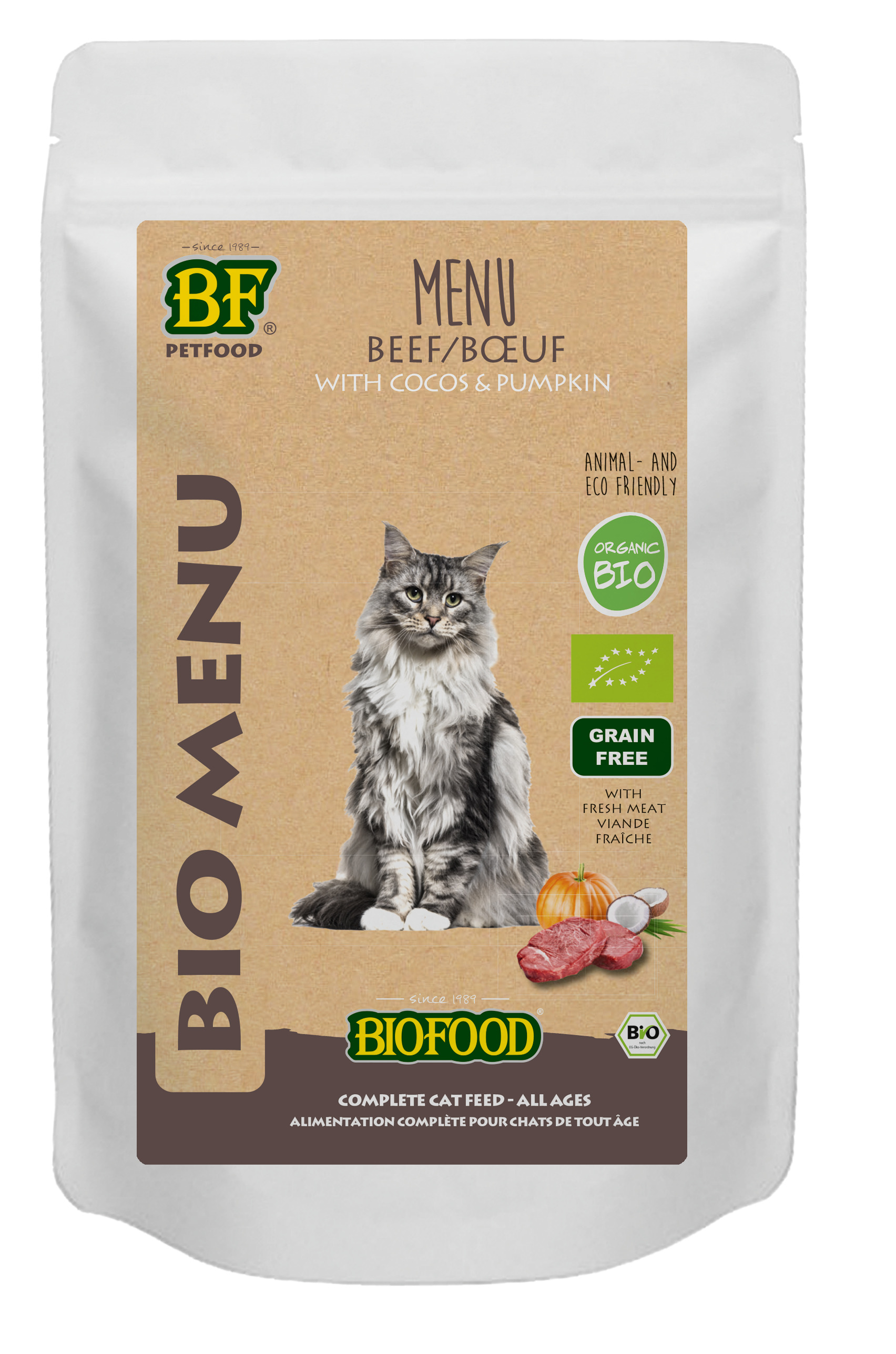 Biofood Biomenu Vlo & Teek - Kattenvoer - 100 Gram - rund Biofood Biomenu Vlo & Teek - Kattenvoer - 100 Gram - rund