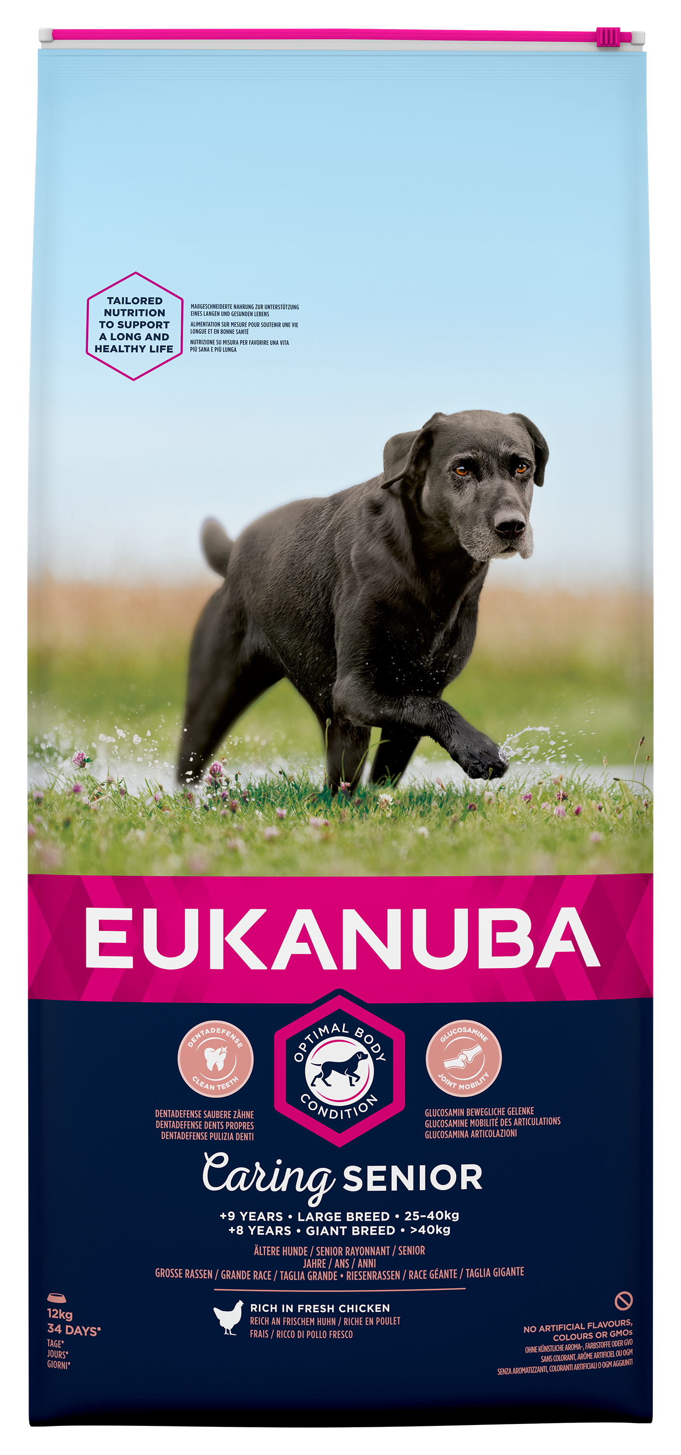 Eukanuba Caring Senior Large Breed - Hondenvoer - 12 Kilogram - kip