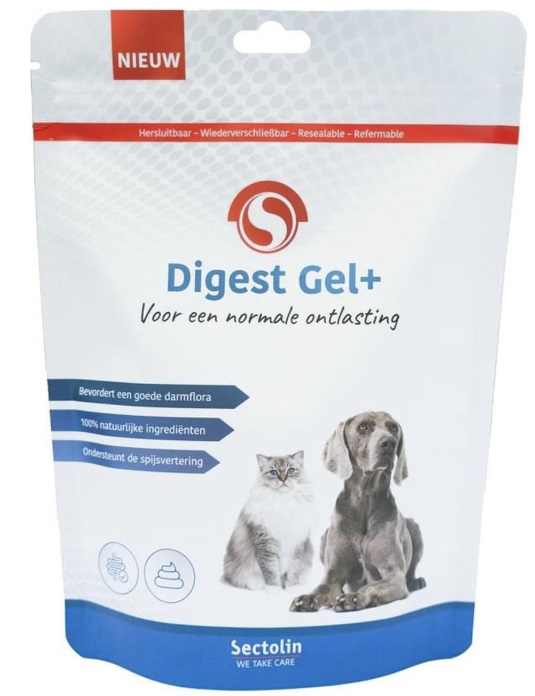 Sectolin Digest Gel+ Spijsvertering en darmflora Prebiotica - Hond en Kat - 100 Gram