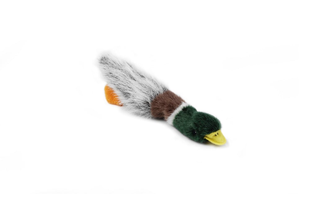 Beeztees Flatino Eend - Knuffel - Hondenspeelgoed - multi - 3x8x2 cm - S