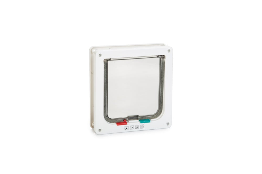 Beeztees Kattendeur Muze - Wit - 23.5x19.2x6 cm