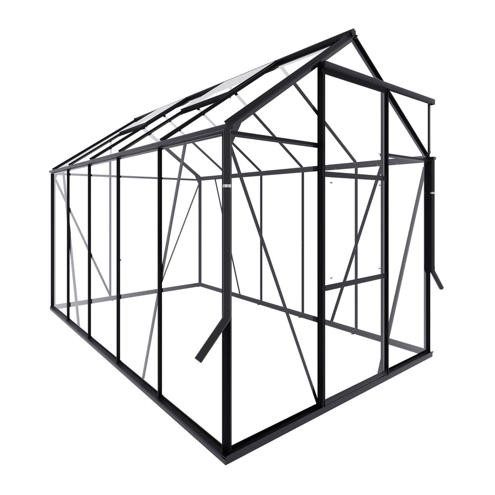 Royal Well Kate III - Tuinkas - zwart - 217x192x314 cm - Veiligheidsglas