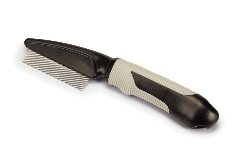 Beeztees - Vlooienkam - Kat - Klein - Zwart Grijs - 21x21x3 cm Beeztees - Vlooienkam - Kat - Klein - Zwart Grijs - 21x21x3 cm