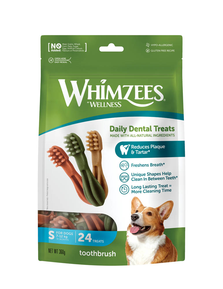 Whimzees Tandenborstel - Hondensnack - 24 Stuks - plantaardig - S